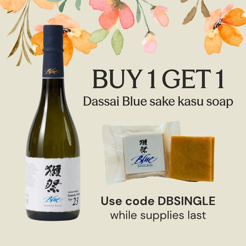 Dassai Blue “23” with a soap
