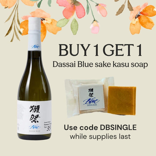 Dassai Blue “35” with a soap