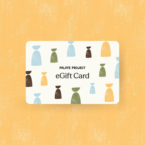 eGift card with abstract designs on a yellow background