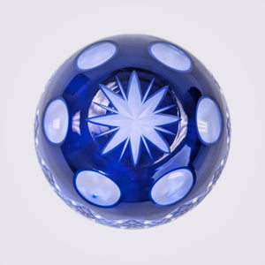 Kimoto Glass “Edo Kiriko Kasaneyarai” Blue