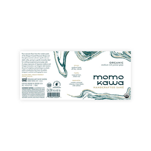 Momokawa “Organic” front label