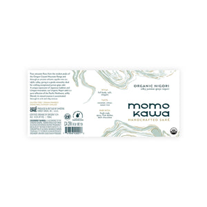Momokawa “Organic” Nigori front label