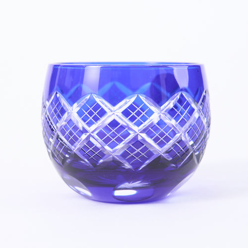Kimoto Glass “Edo Kiriko Kasaneyarai” Blue
